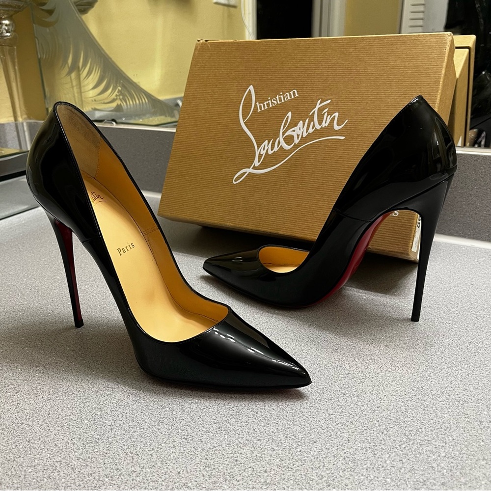 Christian Louboutin So Kate Black Patent Leather 120mm Pumps - Picture 12 of 15